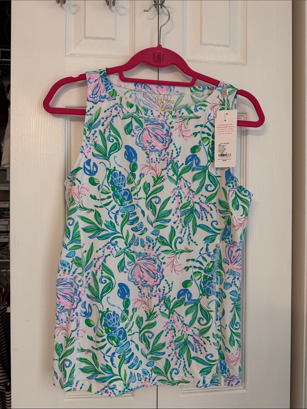 Lilly Pulitzer renay tank in resort white just a pinch size medium